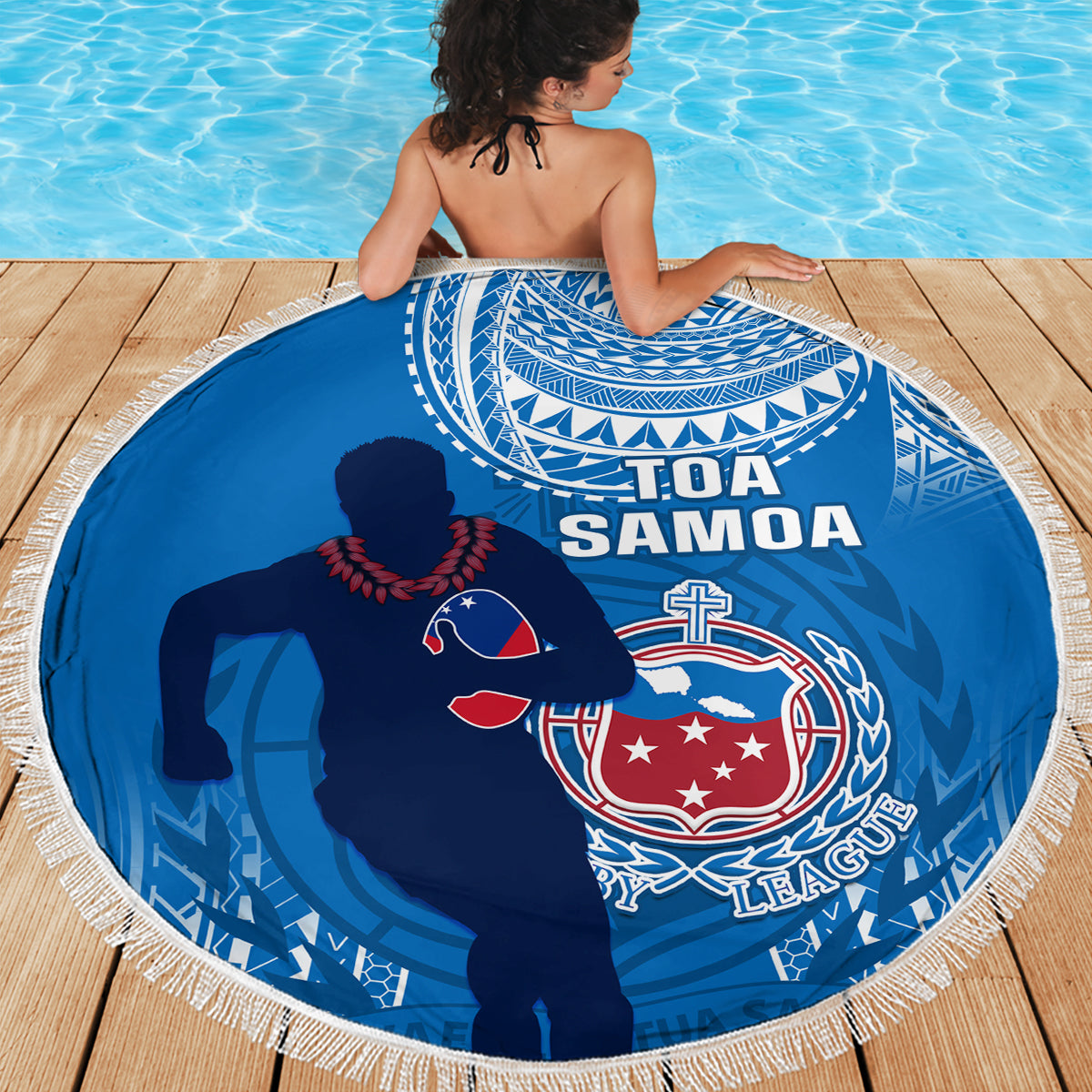 Samoa Rugby Beach Blanket Pacific 2023 Go Toa Samoa - Wonder Print Shop