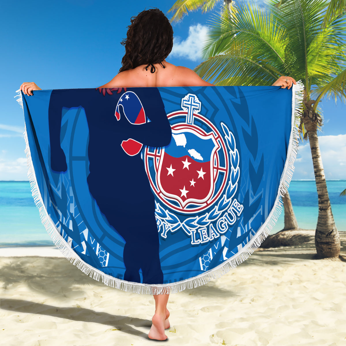 Samoa Rugby Beach Blanket Pacific 2023 Go Toa Samoa - Wonder Print Shop