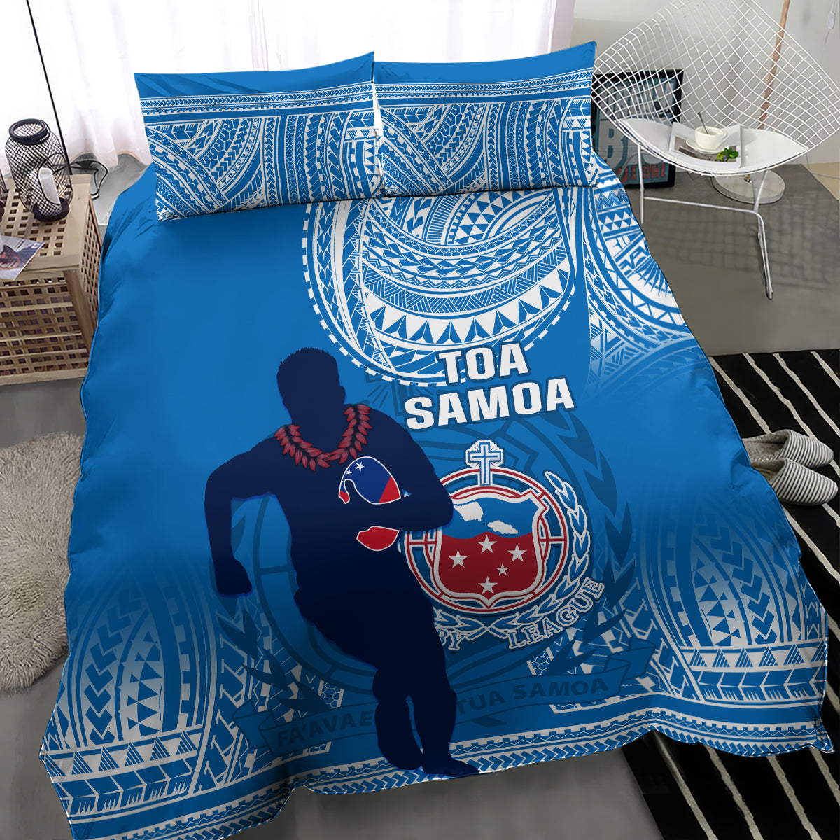 Samoa Rugby Bedding Set Pacific 2023 Go Toa Samoa - Wonder Print Shop