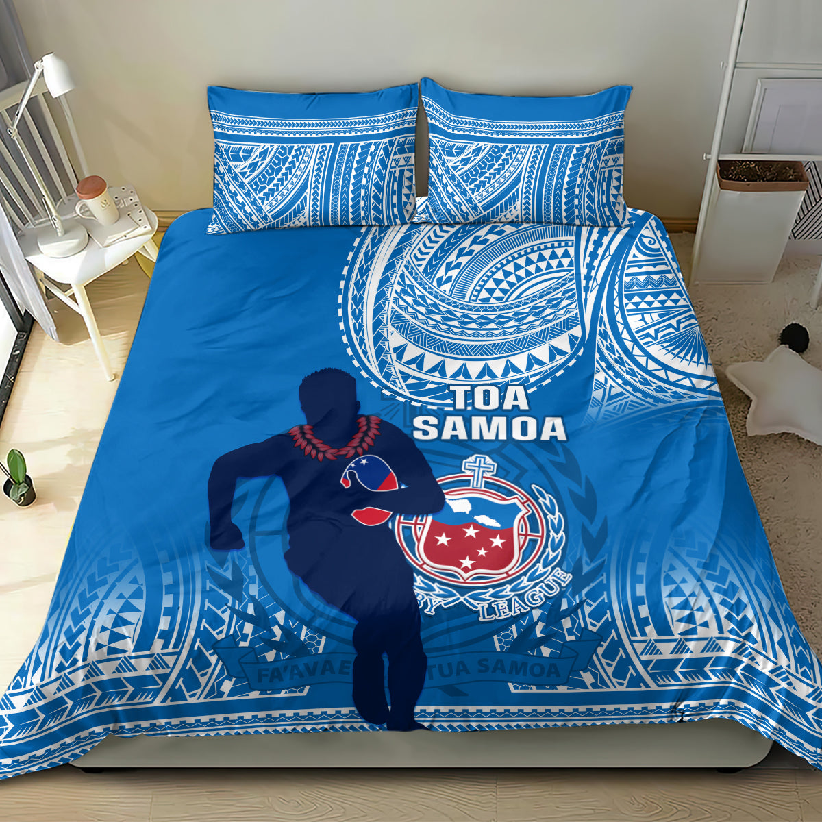 Samoa Rugby Bedding Set Pacific 2023 Go Toa Samoa - Wonder Print Shop