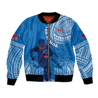 Custom Samoa Rugby Bomber Jacket Pacific 2023 Go Toa Samoa - Wonder Print Shop
