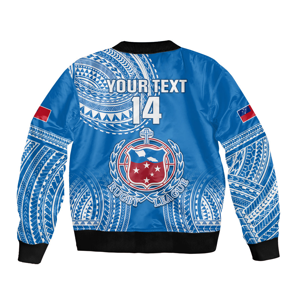 Custom Samoa Rugby Bomber Jacket Pacific 2023 Go Toa Samoa - Wonder Print Shop