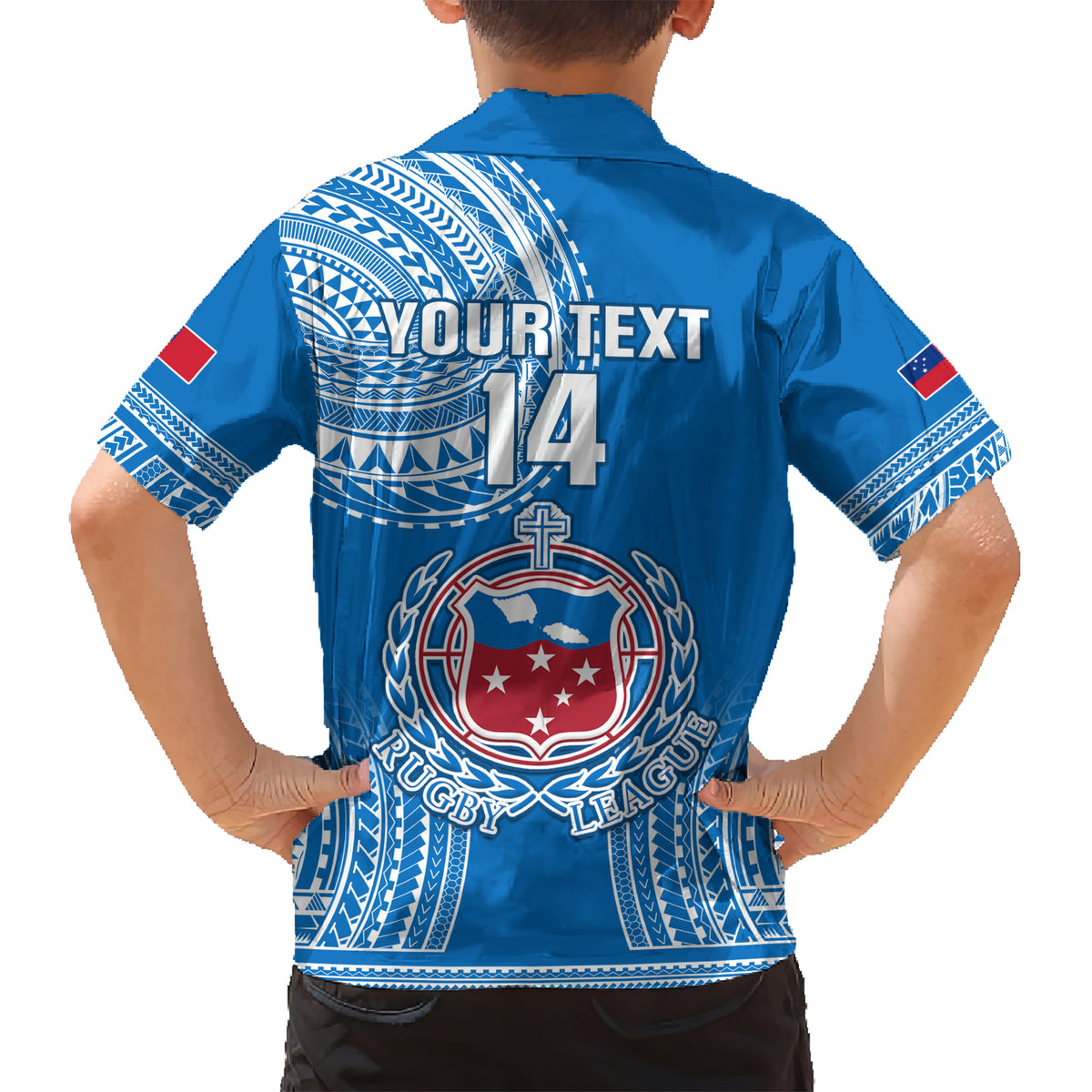 Custom Samoa Rugby Kid Hawaiian Shirt Pacific 2023 Go Toa Samoa - Wonder Print Shop