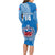 Custom Samoa Rugby Long Sleeve Bodycon Dress Pacific 2023 Go Toa Samoa - Wonder Print Shop