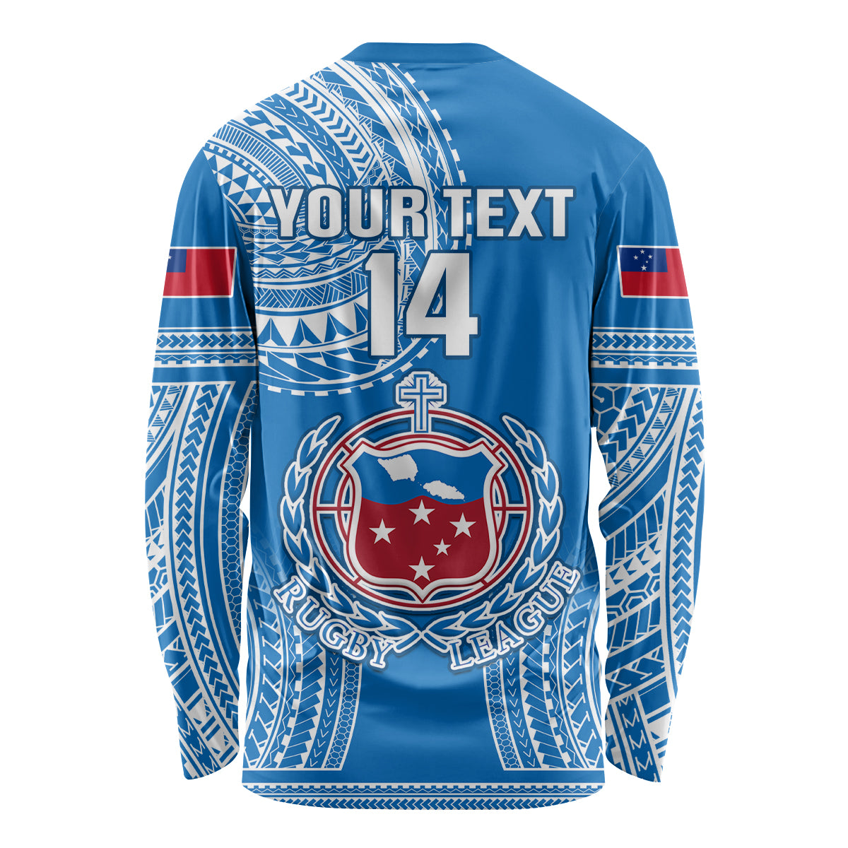 Custom Samoa Rugby Long Sleeve Shirt Pacific 2023 Go Toa Samoa - Wonder Print Shop