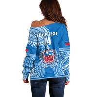 Custom Samoa Rugby Off Shoulder Sweater Pacific 2023 Go Toa Samoa - Wonder Print Shop