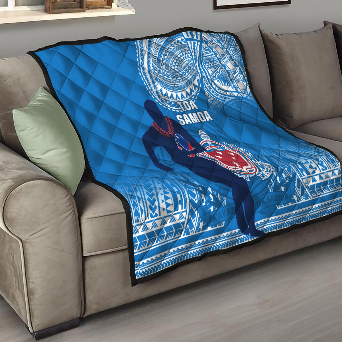 Samoa Rugby Quilt Pacific 2023 Go Toa Samoa - Wonder Print Shop