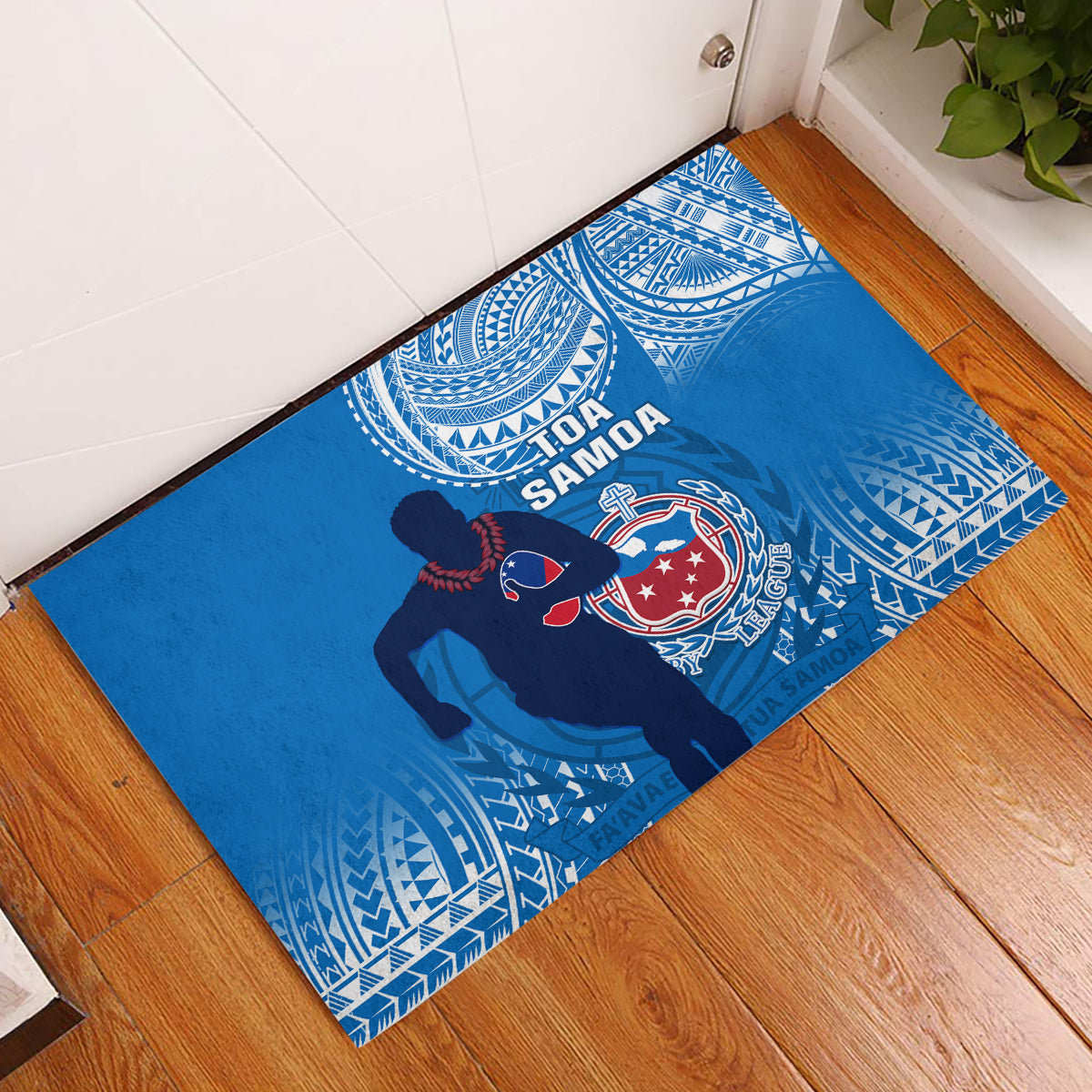 Samoa Rugby Rubber Doormat Pacific 2023 Go Toa Samoa - Wonder Print Shop