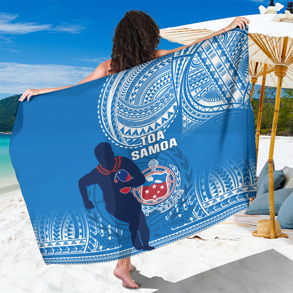 Samoa Rugby Sarong Pacific 2023 Go Toa Samoa - Wonder Print Shop