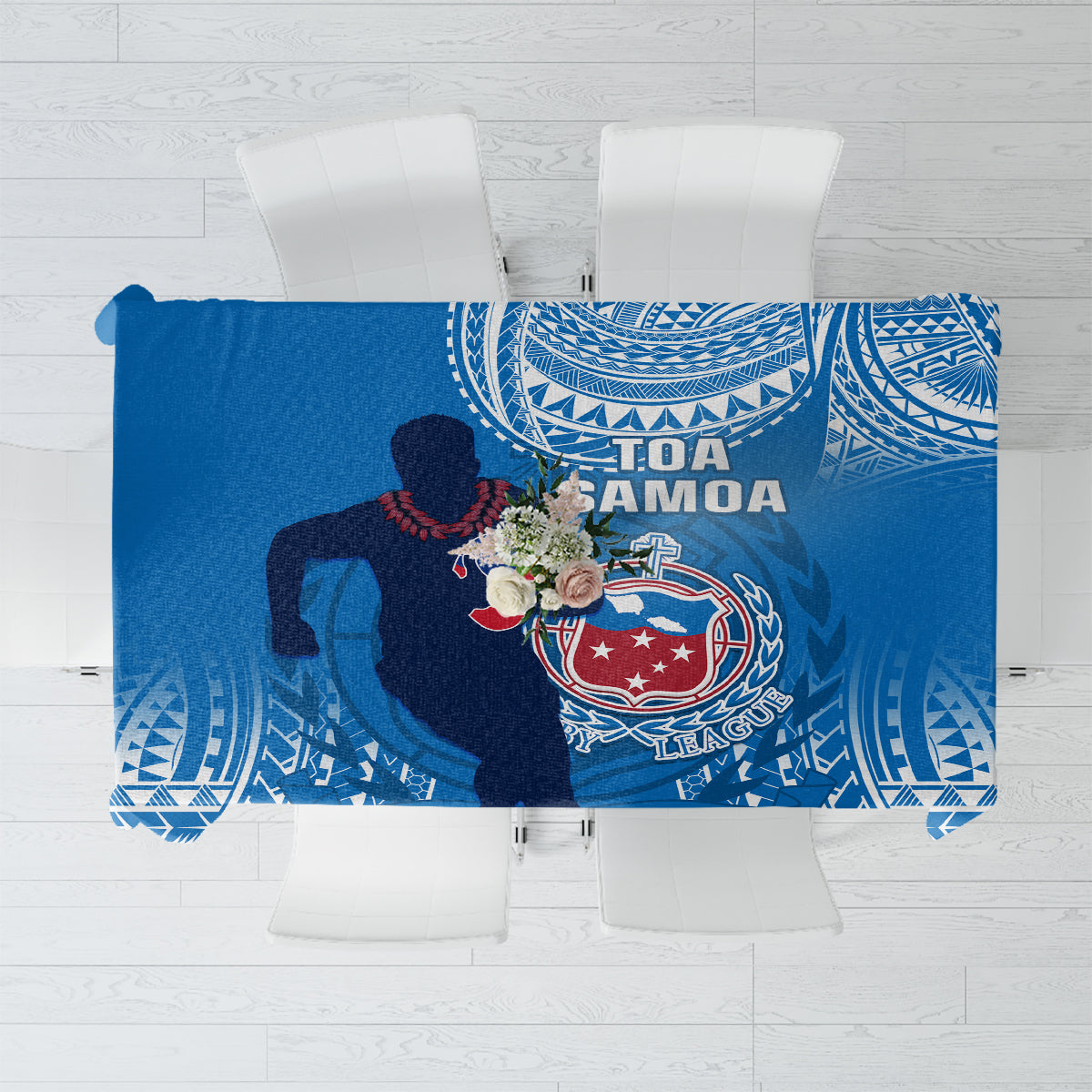 Samoa Rugby Tablecloth Pacific 2023 Go Toa Samoa - Wonder Print Shop