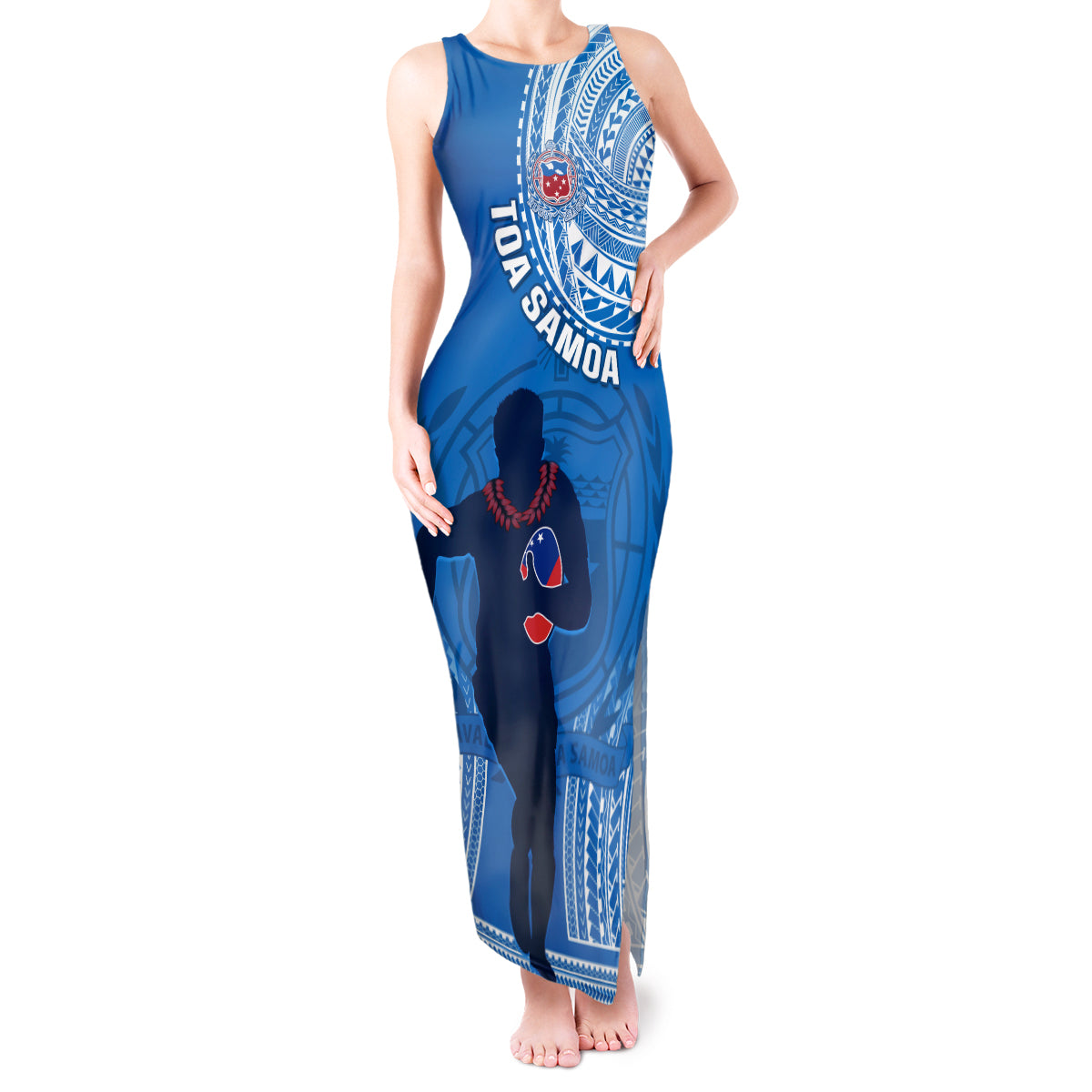 Custom Samoa Rugby Tank Maxi Dress Pacific 2023 Go Toa Samoa - Wonder Print Shop