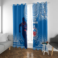 Samoa Rugby Window Curtain Pacific 2023 Go Toa Samoa - Wonder Print Shop