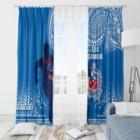 Samoa Rugby Window Curtain Pacific 2023 Go Toa Samoa - Wonder Print Shop