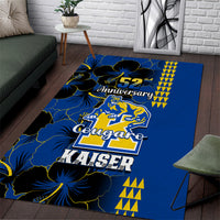 Hawaii Kaiser High School Area Rug Kakau Mix Hibiscus Happy 52nd Anniversary - Wonder Print Shop