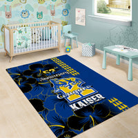 Hawaii Kaiser High School Area Rug Kakau Mix Hibiscus Happy 52nd Anniversary - Wonder Print Shop