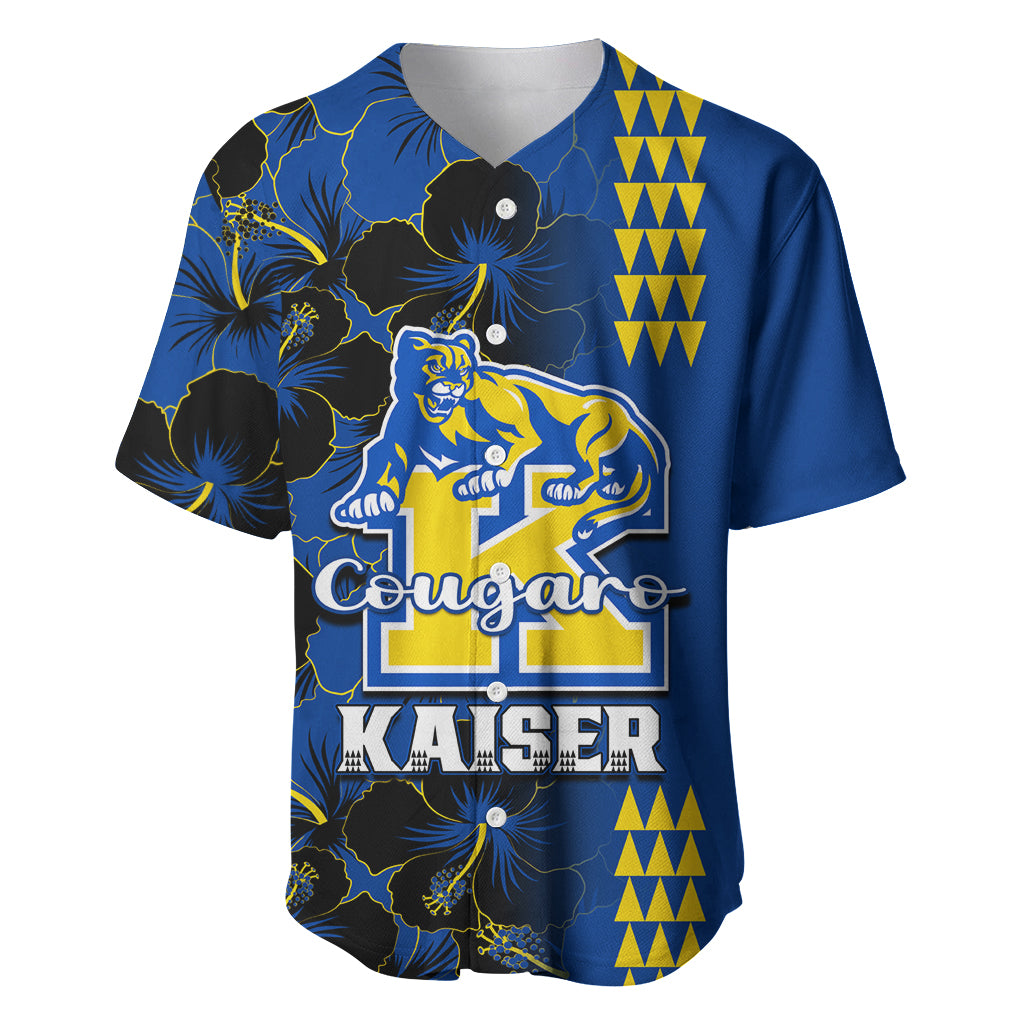 Hawaii Kaiser High School Baseball Jersey Kakau Mix Hibiscus Happy 52nd Anniversary - Wonder Print Shop