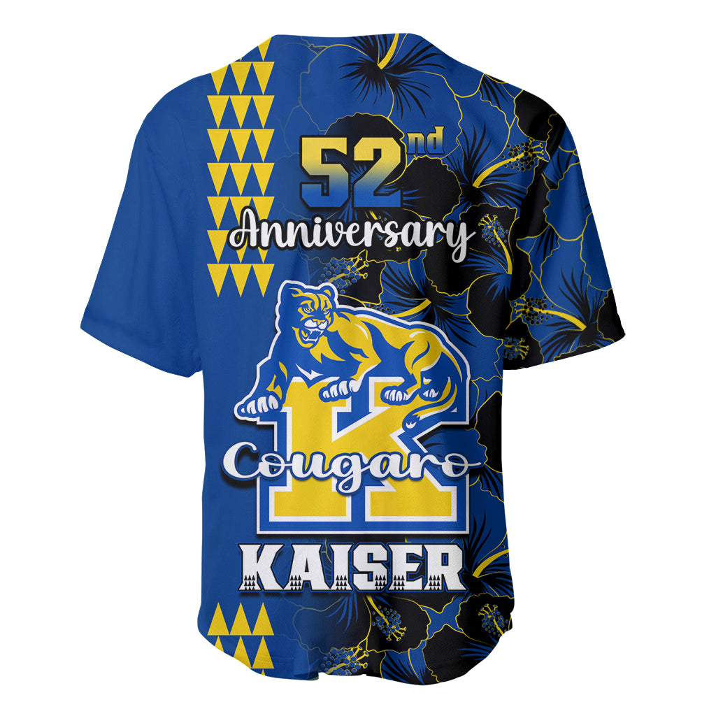 Hawaii Kaiser High School Baseball Jersey Kakau Mix Hibiscus Happy 52nd Anniversary - Wonder Print Shop