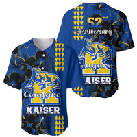 Hawaii Kaiser High School Baseball Jersey Kakau Mix Hibiscus Happy 52nd Anniversary - Wonder Print Shop