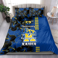 Hawaii Kaiser High School Bedding Set Kakau Mix Hibiscus Happy 52nd Anniversary - Wonder Print Shop