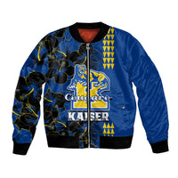 Hawaii Kaiser High School Bomber Jacket Kakau Mix Hibiscus Happy 52nd Anniversary - Wonder Print Shop