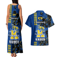 Hawaii Kaiser High School Couples Matching Tank Maxi Dress and Hawaiian Shirt Kakau Mix Hibiscus Happy 52nd Anniversary - Wonder Print Shop