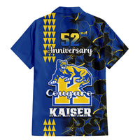 Hawaii Kaiser High School Family Matching Mermaid Dress and Hawaiian Shirt Kakau Mix Hibiscus Happy 52nd Anniversary - Wonder Print Shop