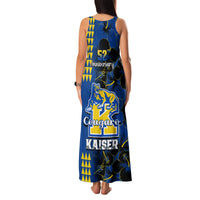 Hawaii Kaiser High School Family Matching Tank Maxi Dress and Hawaiian Shirt Kakau Mix Hibiscus Happy 52nd Anniversary - Wonder Print Shop