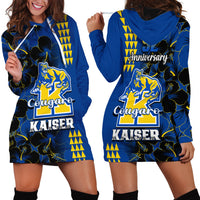 Hawaii Kaiser High School Hoodie Dress Kakau Mix Hibiscus Happy 52nd Anniversary - Wonder Print Shop