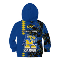 Hawaii Kaiser High School Kid Hoodie Kakau Mix Hibiscus Happy 52nd Anniversary - Wonder Print Shop