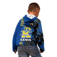 Hawaii Kaiser High School Kid Hoodie Kakau Mix Hibiscus Happy 52nd Anniversary - Wonder Print Shop