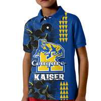 Hawaii Kaiser High School Kid Polo Shirt Kakau Mix Hibiscus Happy 52nd Anniversary - Wonder Print Shop