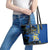 Hawaii Kaiser High School Leather Tote Bag Kakau Mix Hibiscus Happy 52nd Anniversary - Wonder Print Shop