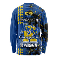 Hawaii Kaiser High School Long Sleeve Shirt Kakau Mix Hibiscus Happy 52nd Anniversary - Wonder Print Shop