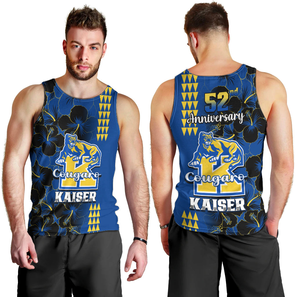 Hawaii Kaiser High School Men Tank Top Kakau Mix Hibiscus Happy 52nd Anniversary - Wonder Print Shop