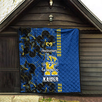 Hawaii Kaiser High School Quilt Kakau Mix Hibiscus Happy 52nd Anniversary - Wonder Print Shop