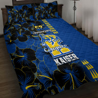 Hawaii Kaiser High School Quilt Bed Set Kakau Mix Hibiscus Happy 52nd Anniversary - Wonder Print Shop