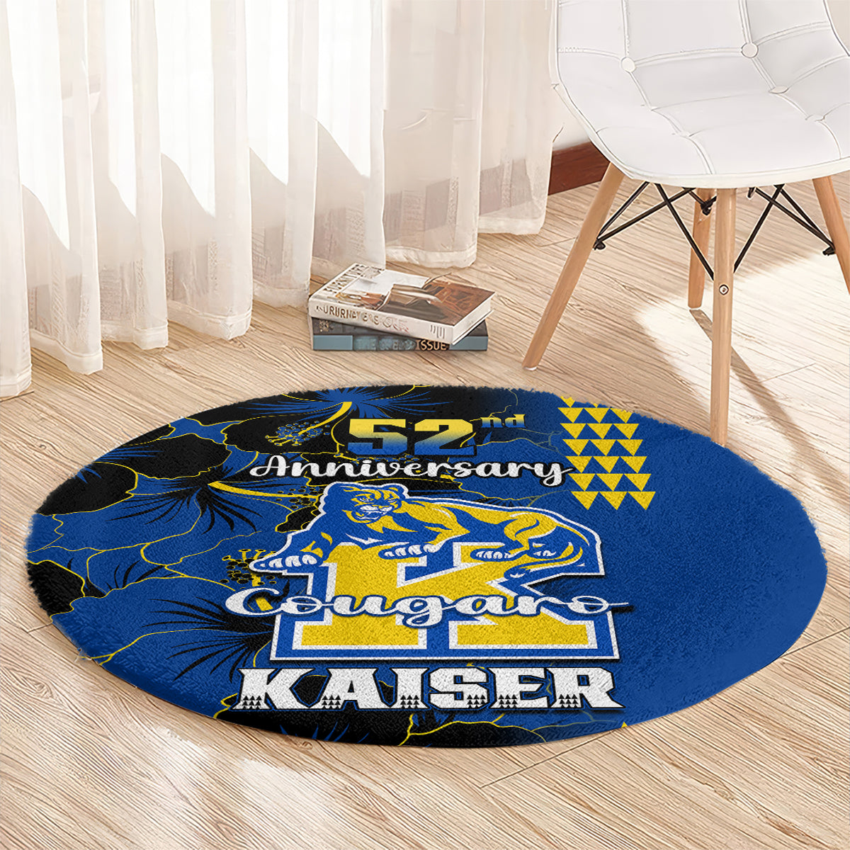hawaii-kaiser-high-school-round-carpet-kakau-mix-hibiscus-happy-52nd-anniversary