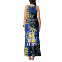 Hawaii Kaiser High School Tank Maxi Dress Kakau Mix Hibiscus Happy 52nd Anniversary - Wonder Print Shop