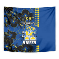 Hawaii Kaiser High School Tapestry Kakau Mix Hibiscus Happy 52nd Anniversary - Wonder Print Shop
