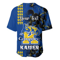 Personalised Hawaii Kaiser High School Baseball Jersey Kakau Mix Hibiscus Happy 52nd Anniversary - Wonder Print Shop