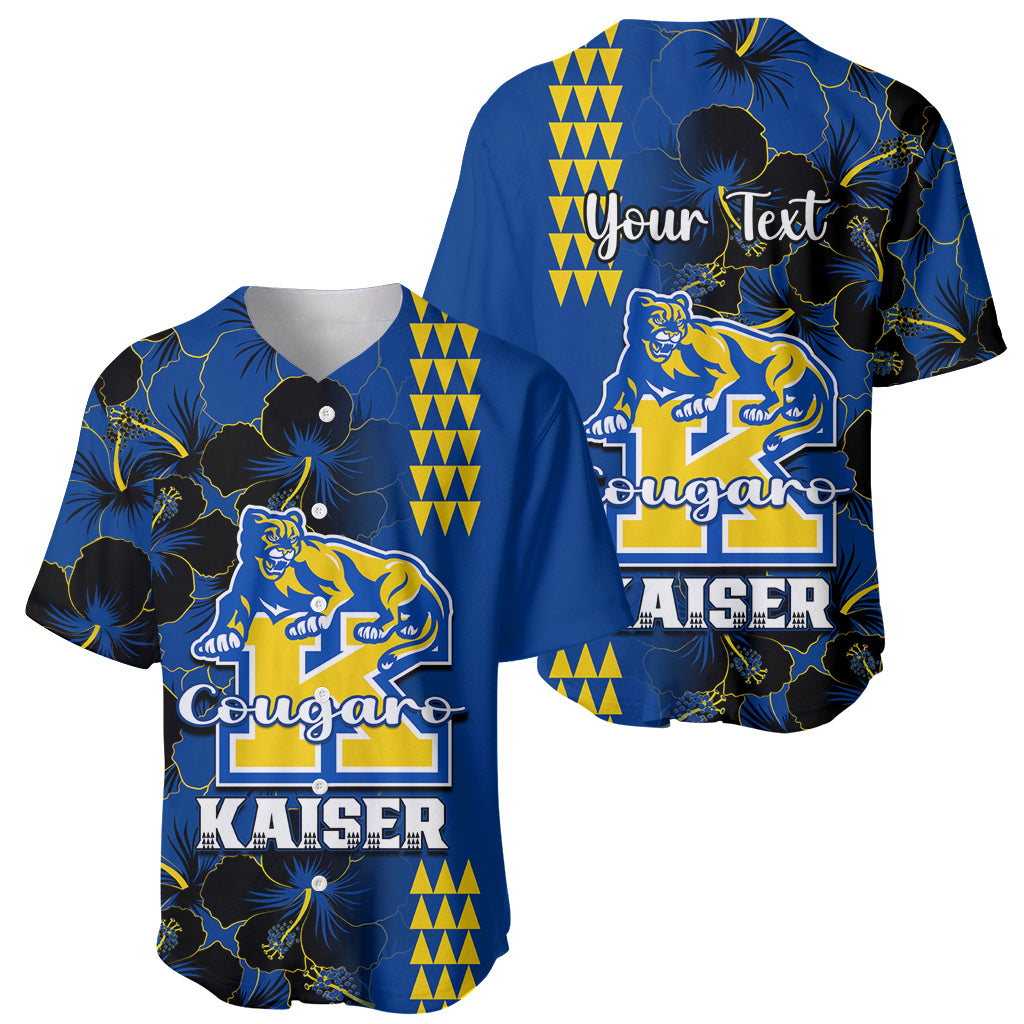 Personalised Hawaii Kaiser High School Baseball Jersey Kakau Mix Hibiscus Happy 52nd Anniversary - Wonder Print Shop