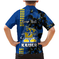 Personalised Hawaii Kaiser High School Family Matching Mermaid Dress and Hawaiian Shirt Kakau Mix Hibiscus Happy 52nd Anniversary - Wonder Print Shop