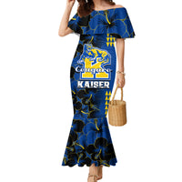 Personalised Hawaii Kaiser High School Family Matching Mermaid Dress and Hawaiian Shirt Kakau Mix Hibiscus Happy 52nd Anniversary - Wonder Print Shop
