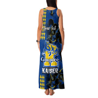 Personalised Hawaii Kaiser High School Family Matching Tank Maxi Dress and Hawaiian Shirt Kakau Mix Hibiscus Happy 52nd Anniversary - Wonder Print Shop