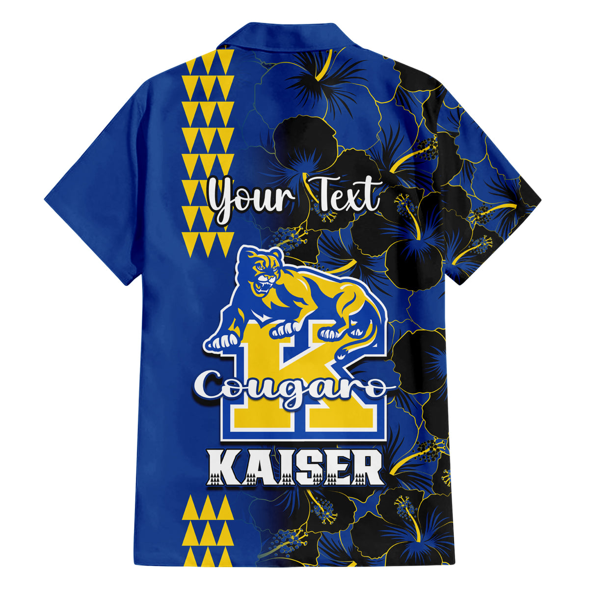 Personalised Hawaii Kaiser High School Hawaiian Shirt Kakau Mix Hibiscus Happy 52nd Anniversary - Wonder Print Shop