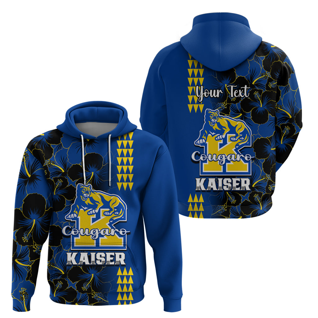Personalised Hawaii Kaiser High School Hoodie Kakau Mix Hibiscus Happy 52nd Anniversary - Wonder Print Shop