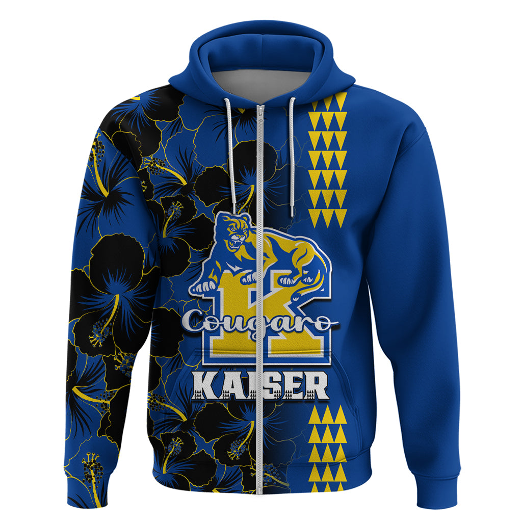 Personalised Hawaii Kaiser High School Hoodie Kakau Mix Hibiscus Happy 52nd Anniversary - Wonder Print Shop