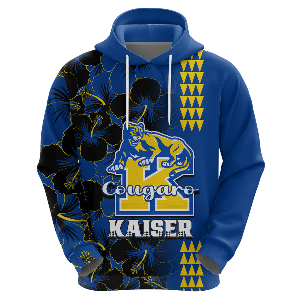 Personalised Hawaii Kaiser High School Hoodie Kakau Mix Hibiscus Happy 52nd Anniversary - Wonder Print Shop