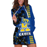 Personalised Hawaii Kaiser High School Hoodie Dress Kakau Mix Hibiscus Happy 52nd Anniversary - Wonder Print Shop