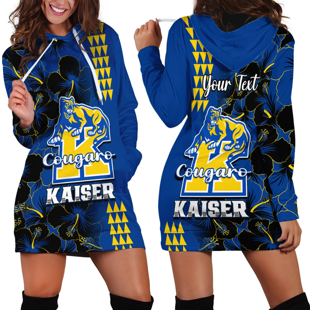 Personalised Hawaii Kaiser High School Hoodie Dress Kakau Mix Hibiscus Happy 52nd Anniversary - Wonder Print Shop